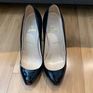 Authentic Christian Louboutin Black Patent Heel